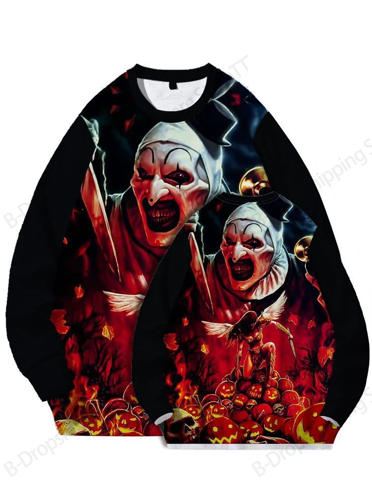

Men's Long Sleeve T-shirt Horror Movie Terrifier 3D Print T-shirt Men Women Fashion Halloween Tops Tees T shirt Autumn Falls New