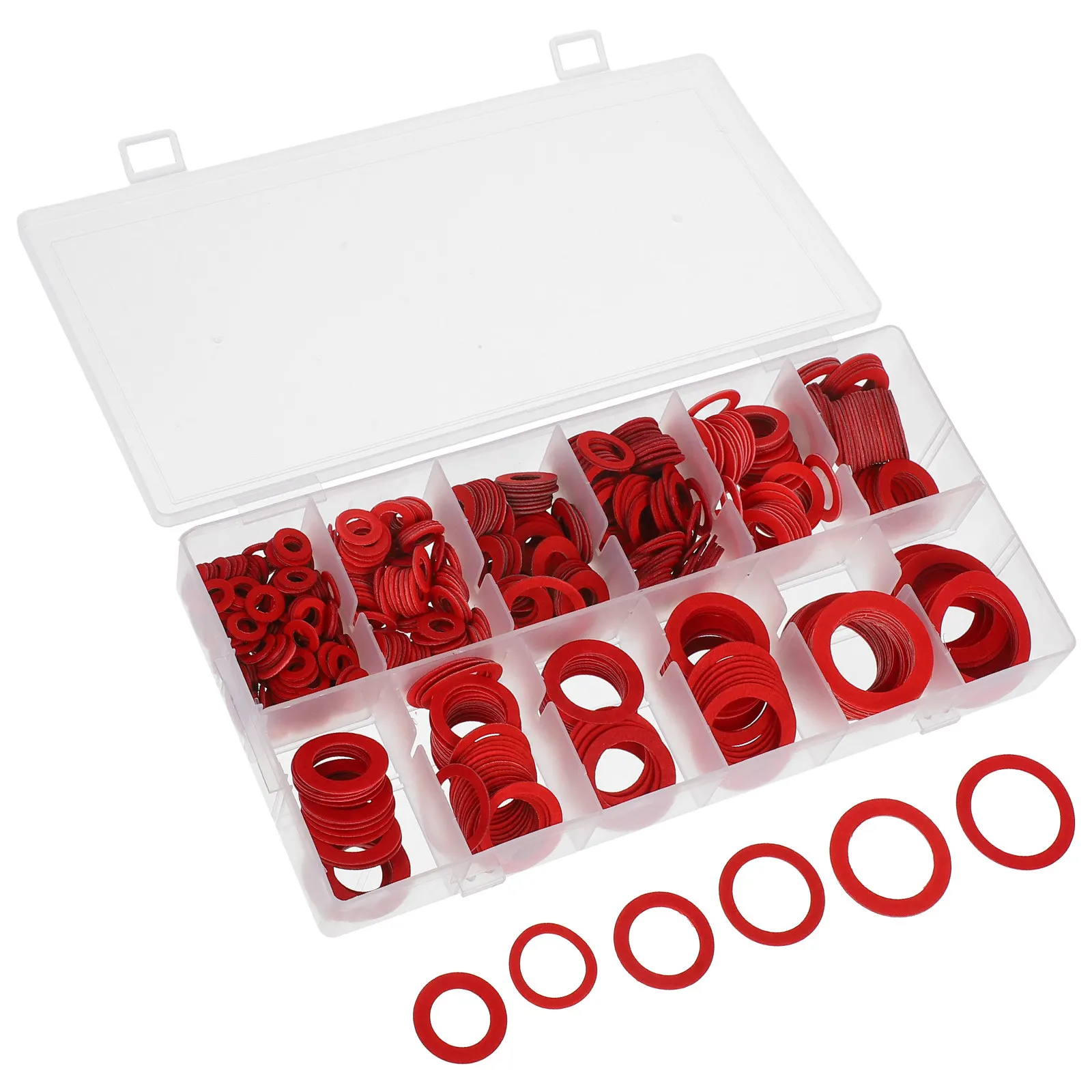 600Pcs Paper Washer Assortment Flat Insulating Fiber Washers for Sealing Spacers Gaskets in DIY Professional