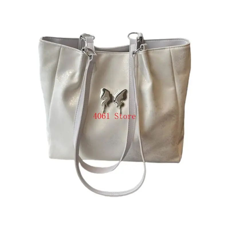 حقيبة يد نسائية على شكل فراشة للإبط من جلد البولي يوريثان، حقيبة كتف بلون سادة، حقيبة تحت الإبط بسعة كبيرة للاستخدام اليومي