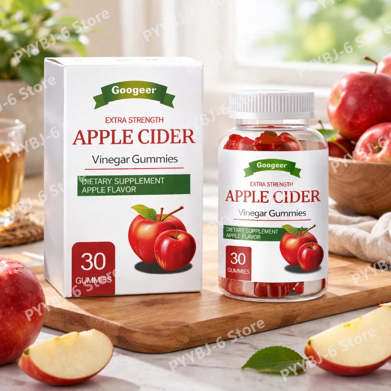 

Жевательные конфеты с яблочным уксусом для взрослых, для поддержки метаболизма, с натуральным фруктовым вкусом, для пищеварения, диетическая добавка, 30 штук