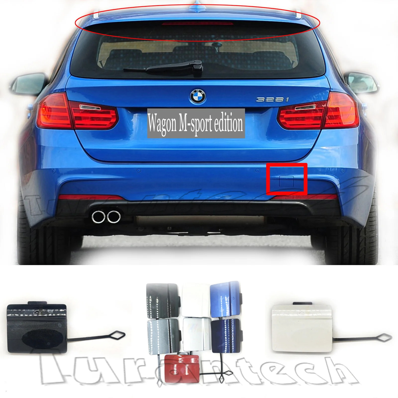 Fit 13-18 BMW 3 M-SPORT F31 Touring Wagon 320iX 328dX 328iX 330iX 340iX REAR TOW COVER 51128056616