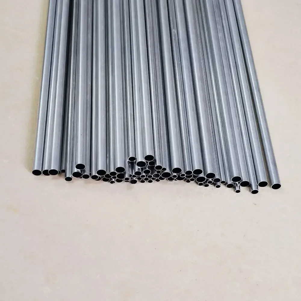 Aluminium Tube OD1.1-8.8mm  length300mm 500mm  Round  Aluminum Alloy  Pipe Straight  Small outer diameter 6063 thickness0.2-2.5