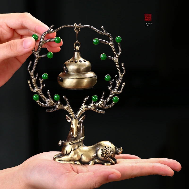 Alloy aromatherapy hanging stove Household indoor aromatherapy stove tray incense flow fragrant tea ceremony decoration