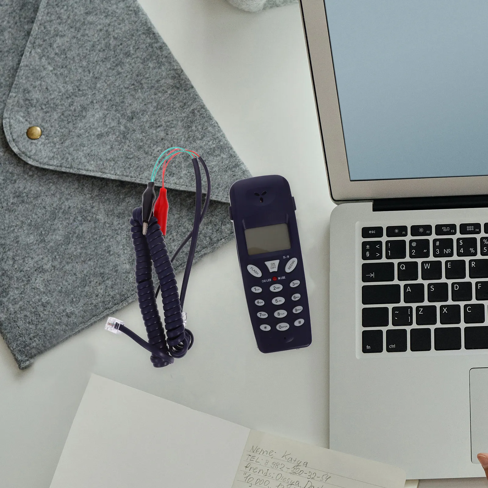 Id Telephone Tester Corded Phone Caller Id LCD Display Accurate Incoming Call Detection Office Home Phone Tester