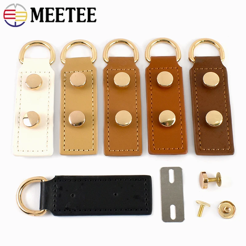 

2-20Sets 2.5*9cm PU Leather Hand Purse Bag Clip Clasp Backpack Strap Belt Metal D Buckles With Screw Replace Buckle Accessories