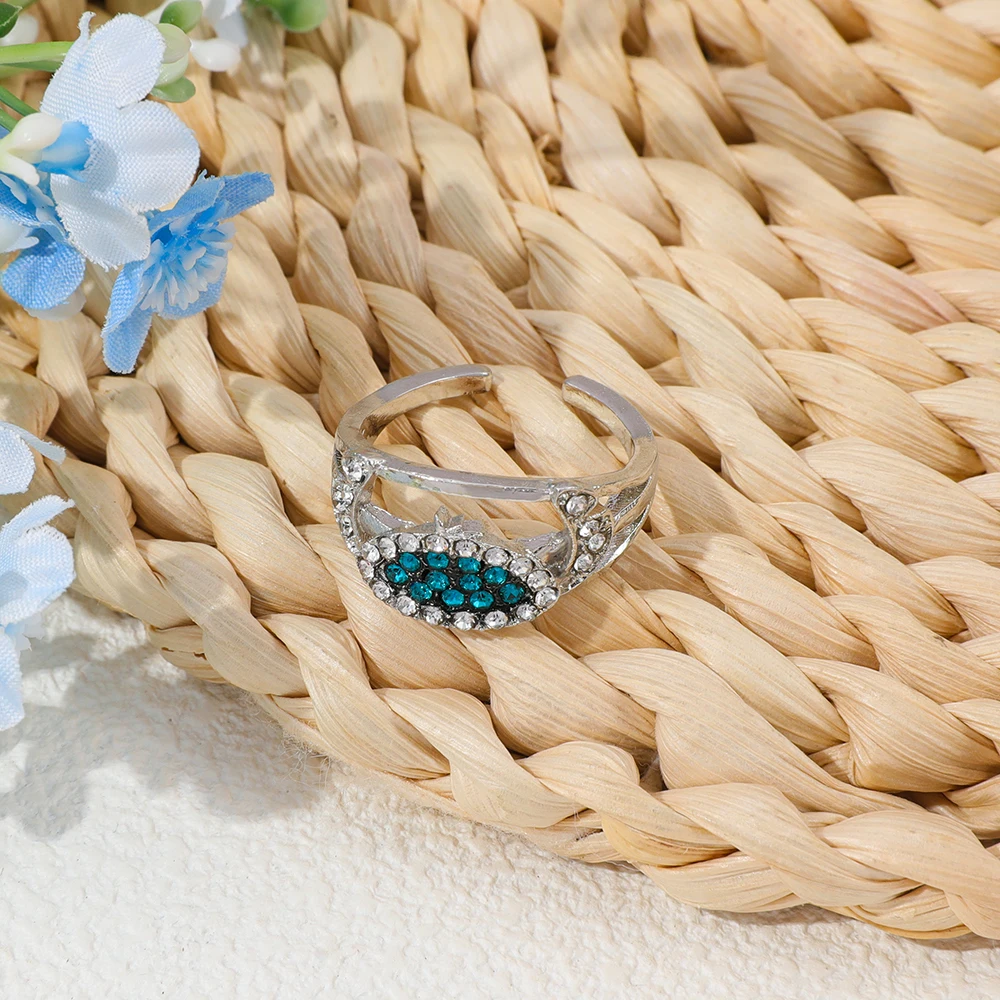 1 قطعة خاتم ليلو وستيتش الكرتوني مع الزركون البطانة تصميم غرزة لطيف الإكسسوارات لمحبي والأصدقاء هدية #6