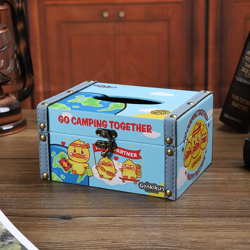 

ute Duck Tissue Box - Luxury Paper Holder for Living Room, Desktop Organizer, Cartoon Tissue Dispenser