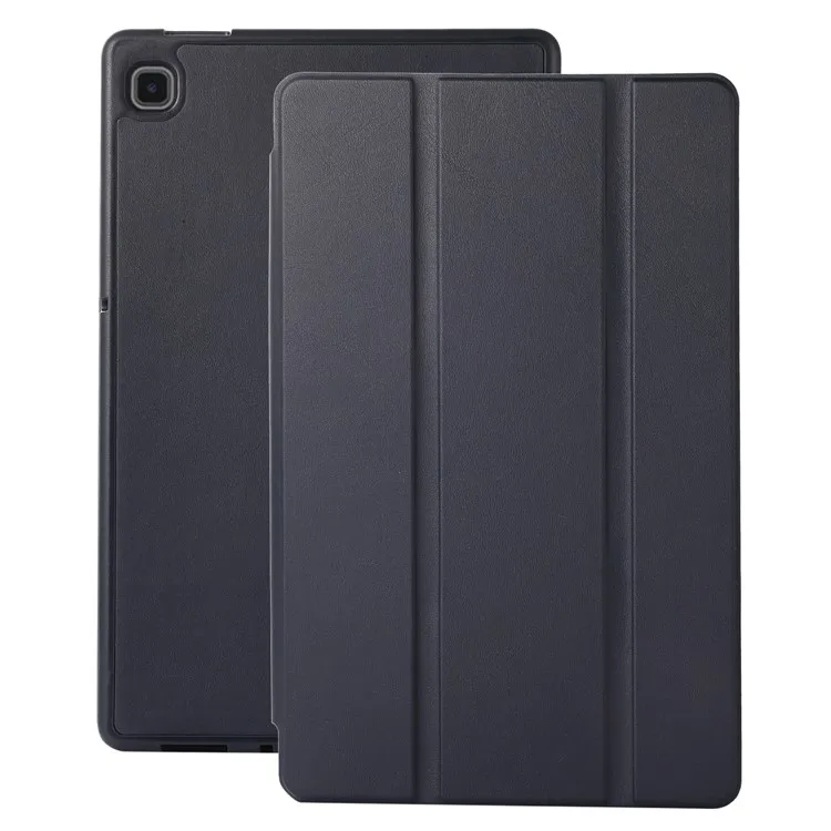 

Для Samsung Galaxy Tab A7 Lite 8,7-дюймовый тройной чехол-подставка из искусственной кожи, однотонный чехол для планшета с гнездом для карандашей - синий