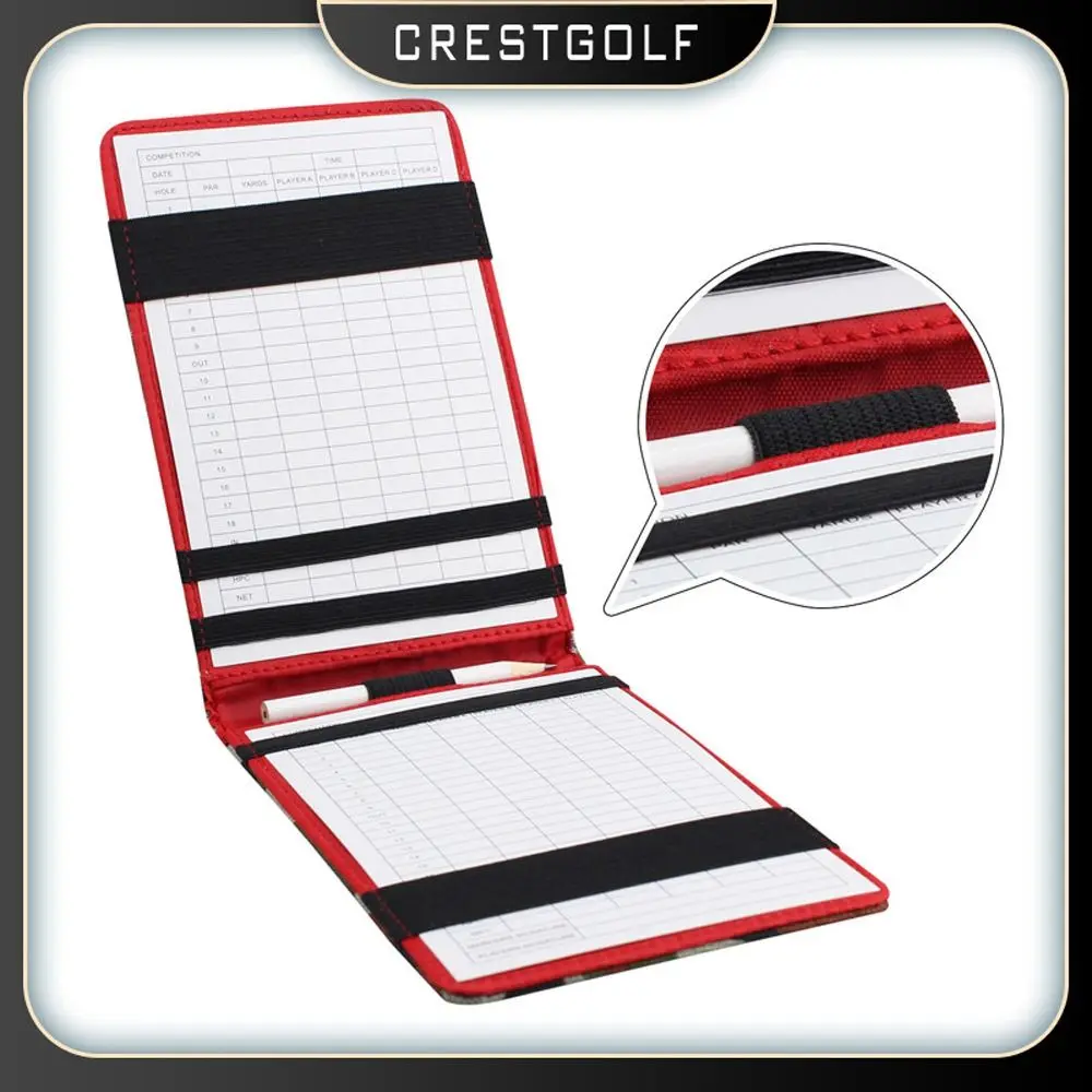 PU Leather Golf Score Book Scorecard Holder Golf Score Pocketbook Scoring Golf Accessories