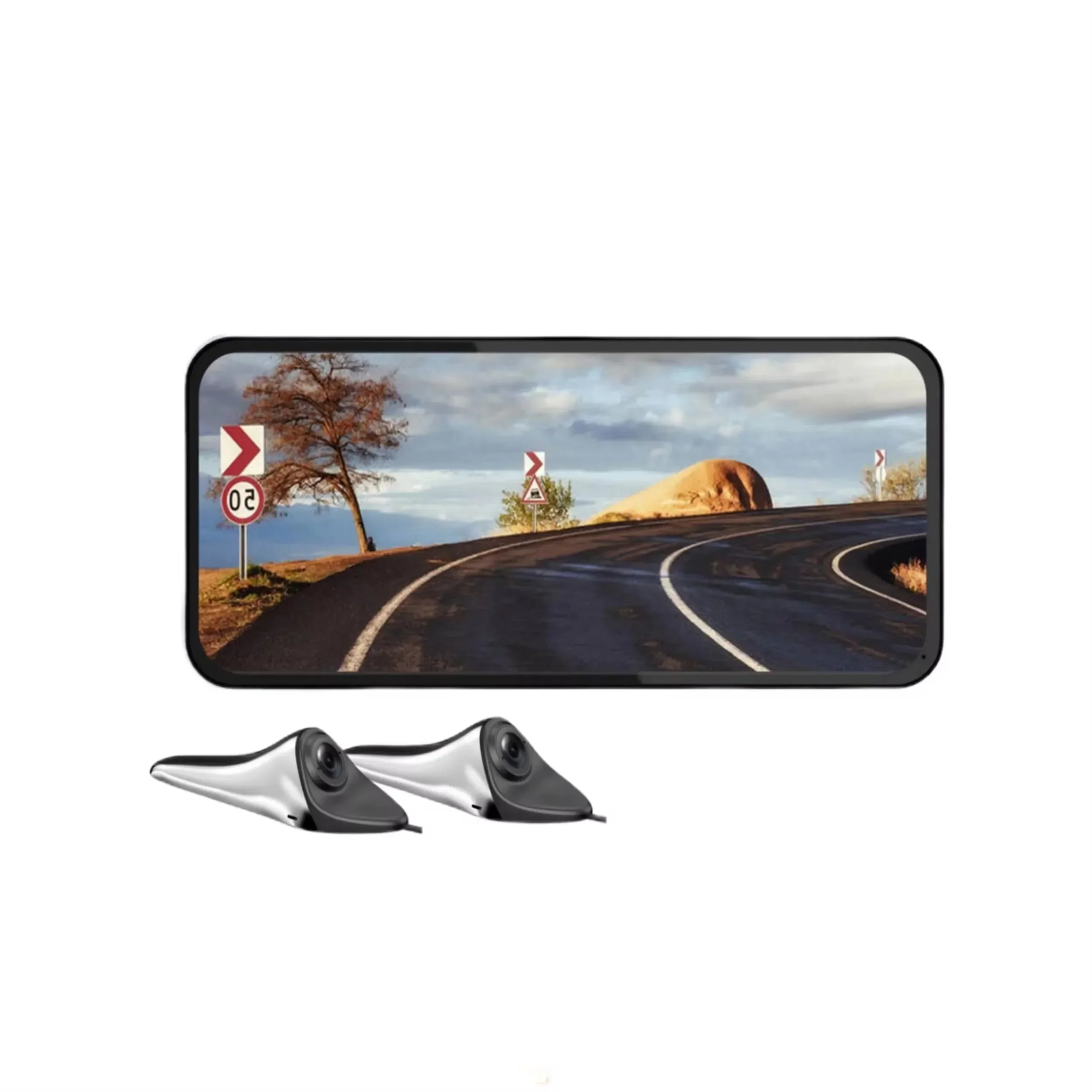 New 6.25 Inch HD Camera Monitor System Left And Right Electronic Rearview Mirror Blind Spot Assist Driving Recorder Parking Moni