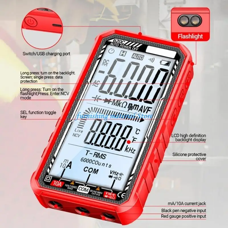 

Y5GD Digital Multimeter With Auto Ranging Function For Accurate Current Resistance Measurement In Electrical Engineering