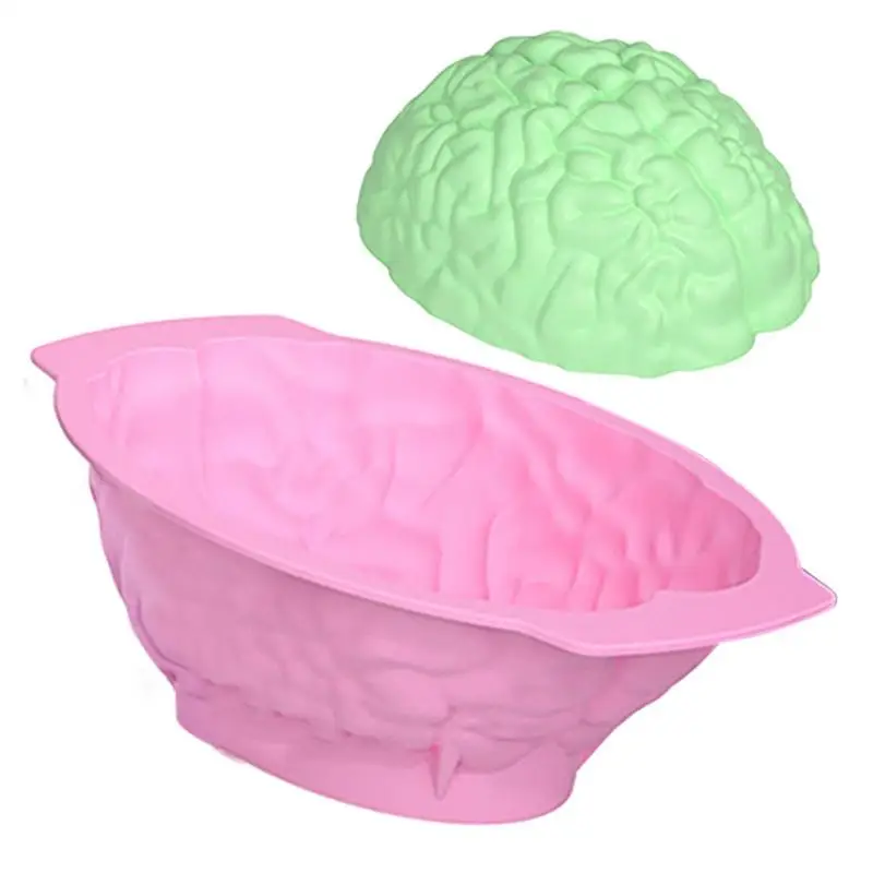 Silicone Brain Mold Brain Molds For Epoxy Resin Casting Humans Brain Cake Molds DIY Silicone Mold Cake Decoration Baking Tools