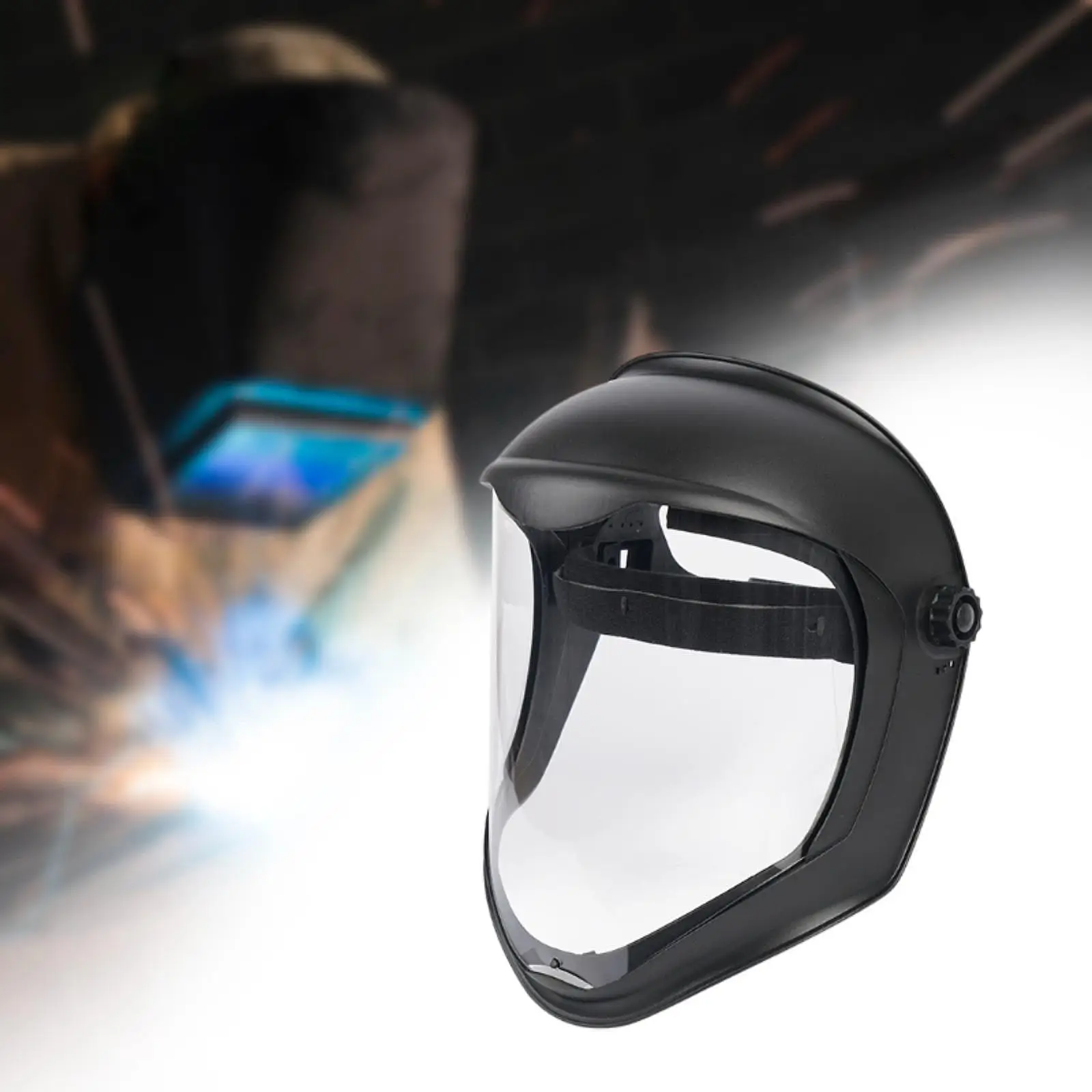 Anti Fog Full Face Shield Dustproof Clear Visor for Cutting Grinding Kitchen