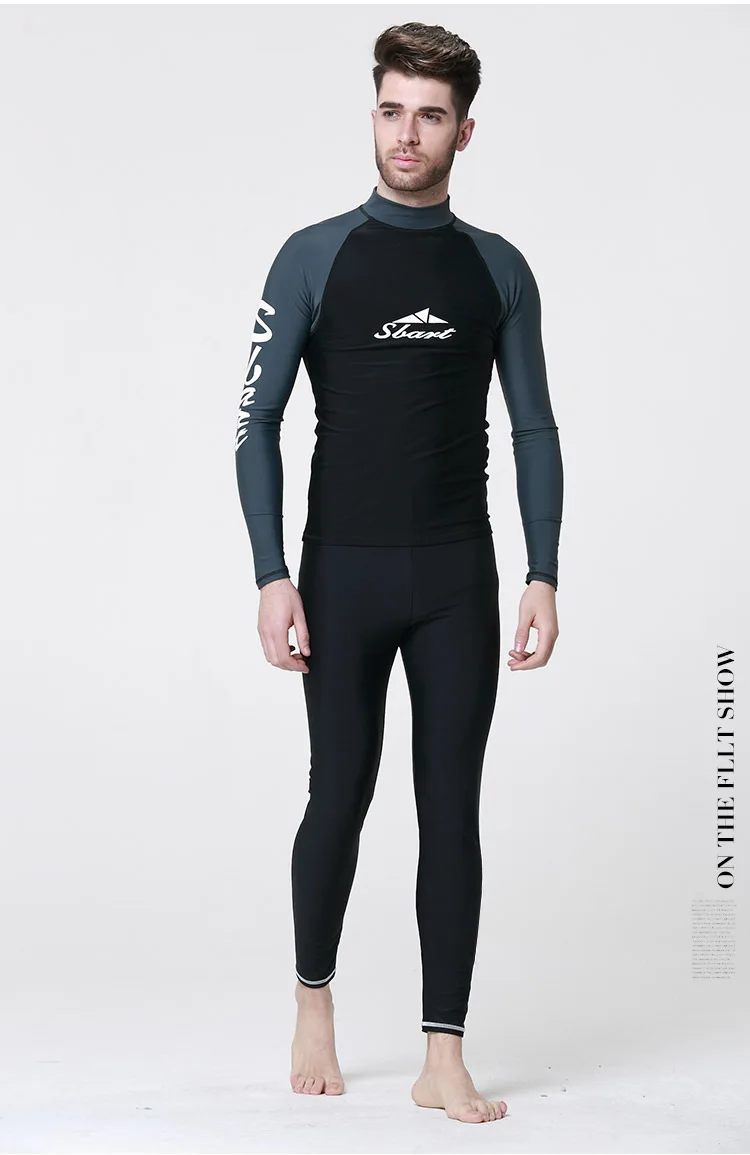 SBART costume da bagno per adulti tuta da sub a maniche lunghe da uomo protezione solare e tuta da sub divisa da donna impermeabile tuta da surf da uomo