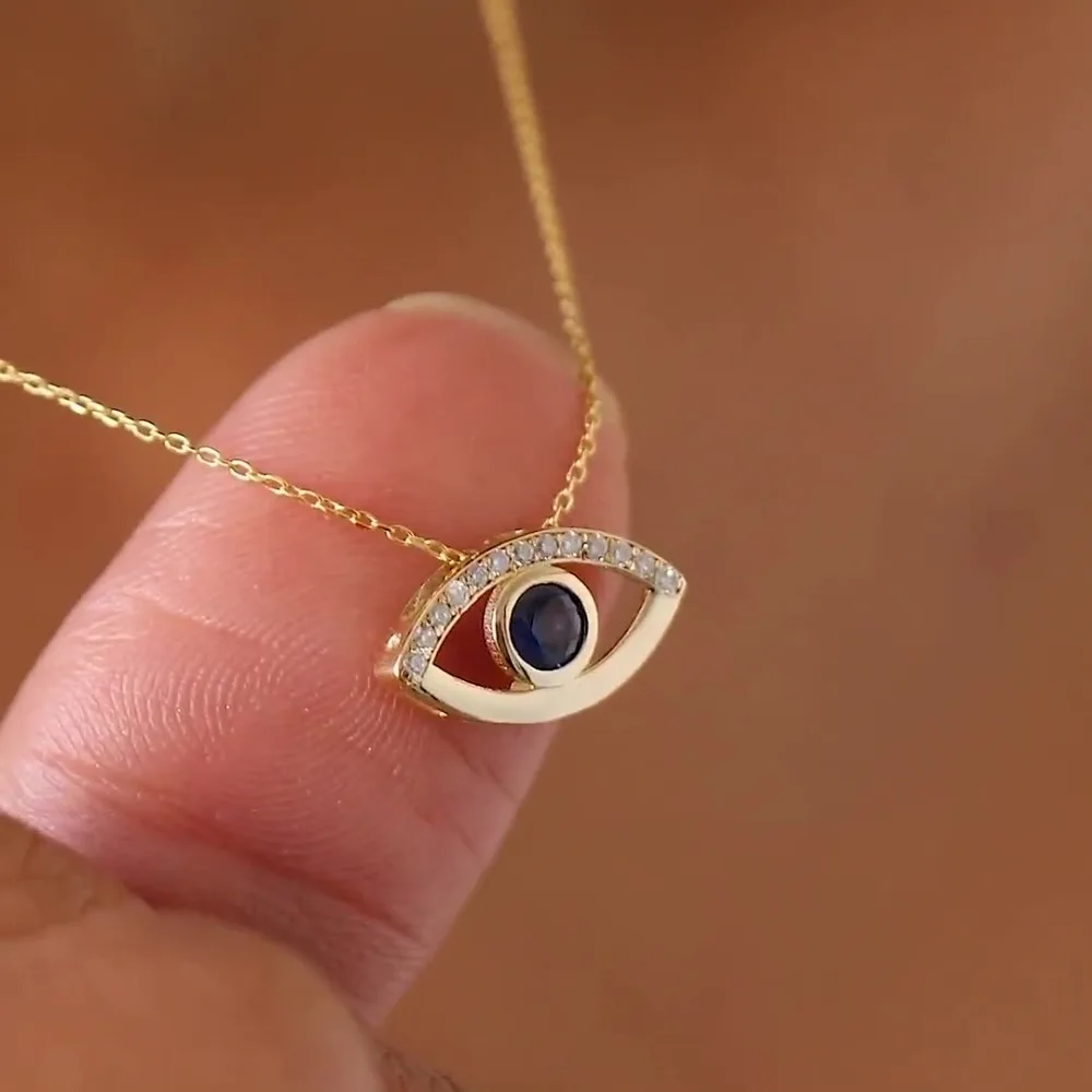 

Devil's Eye Fashion Necklace Elements Pop Ladies Delicate Collarbone Chains for Women