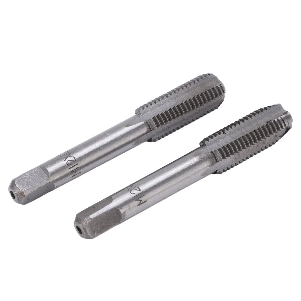High Speed Steel Straight Flute Tap Right Hand Thread Metric Plug Tap Hand Thread Tap M12x1.5 Drill Thread Tool
