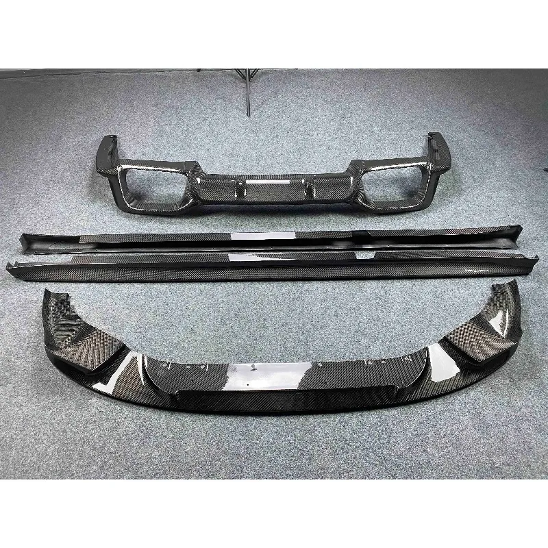 High Quality 3D Style Dry Carbon Fiber Front Lip Side Skirts Rear Diffuser for F98 X4M Body Kit