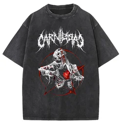 Women T Shirt Y2K Top Harajuku Summer Oversized T-shirt Female Retro Korean Style Black Demon Punk Gothic Anime Print Clothes ﻿