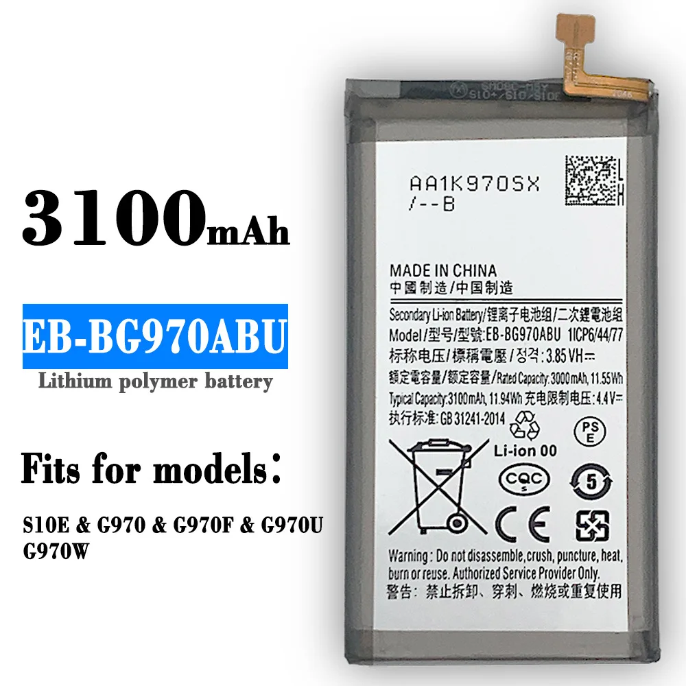 

EB-BG970ABU сменная батарея для Samsung S10E G970 G970F G970U/W, высокое качество, большая емкость, встроенная литий-ионная батарея