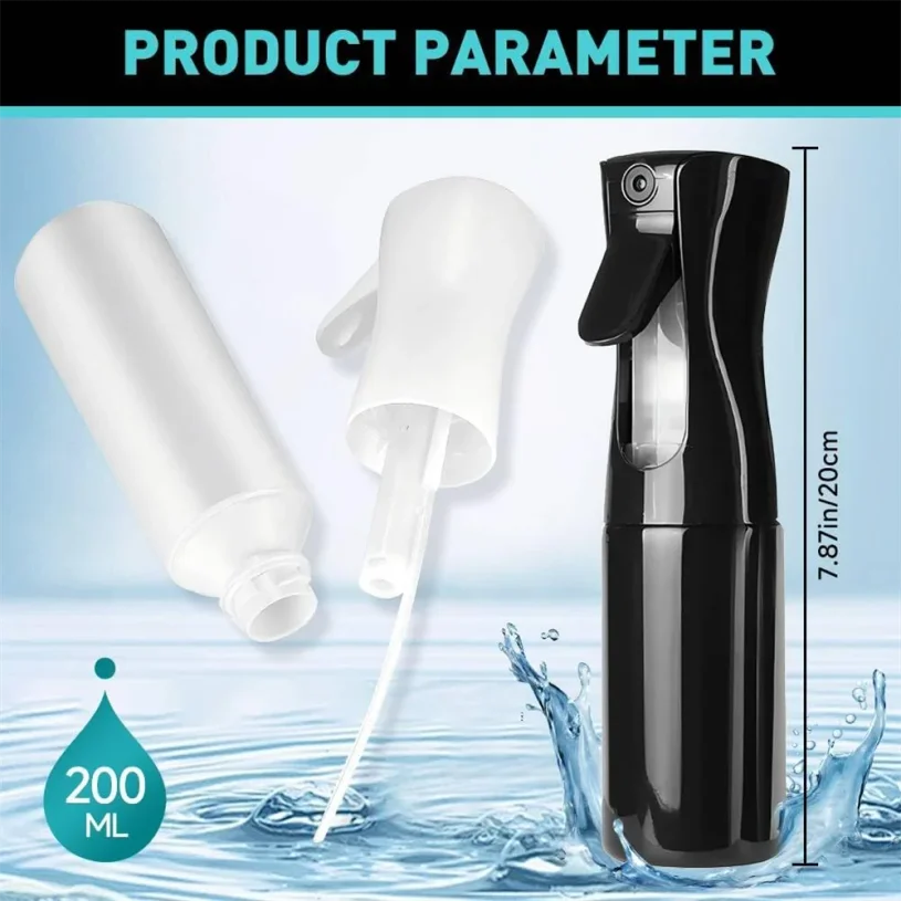 Hair Spray Bottle, Refillable Fine Mist Spray Bottle for Hair Styling,Cleaning,Garden,Continuous Water Mister Spray Bottle