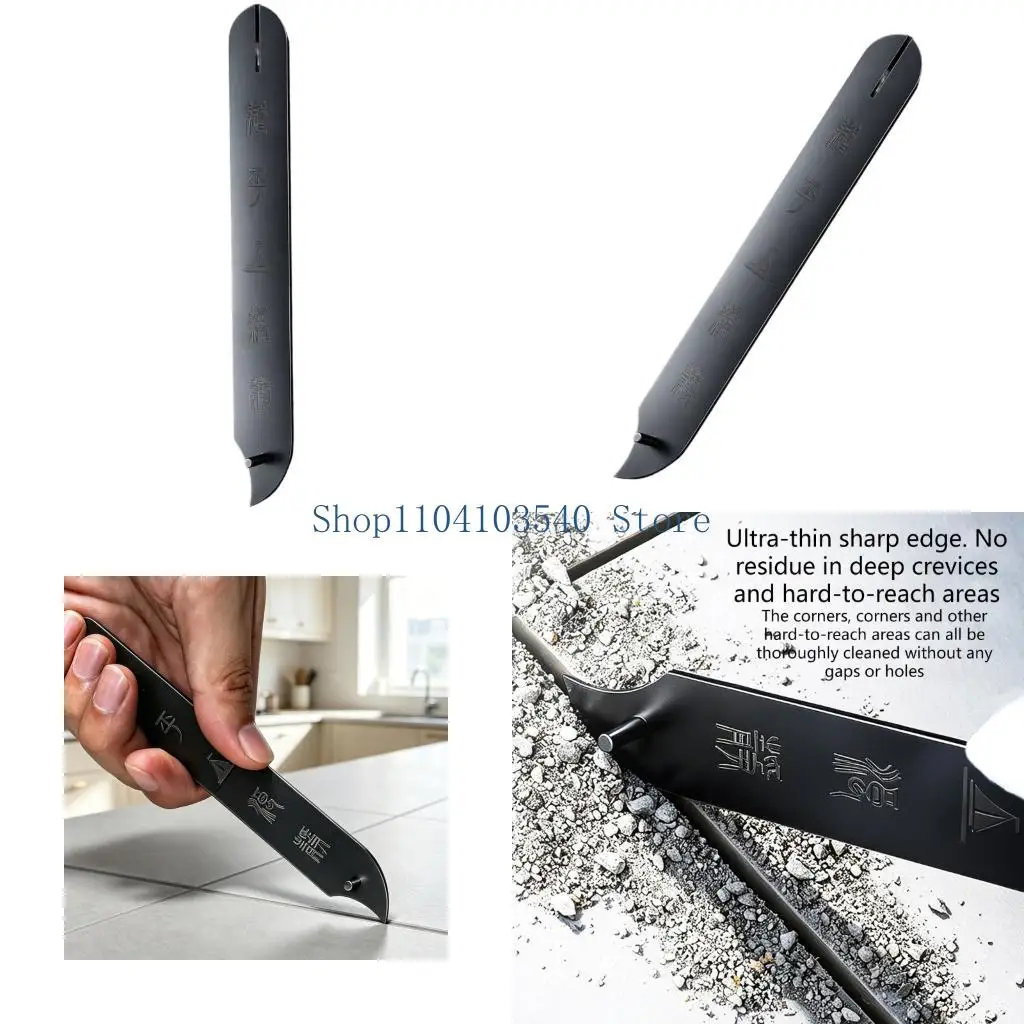 02DC Grout & Caulk Removal Tool Double Head Steel Tile Gaps Scrapers Lever Design For Easy And Clip Removal
