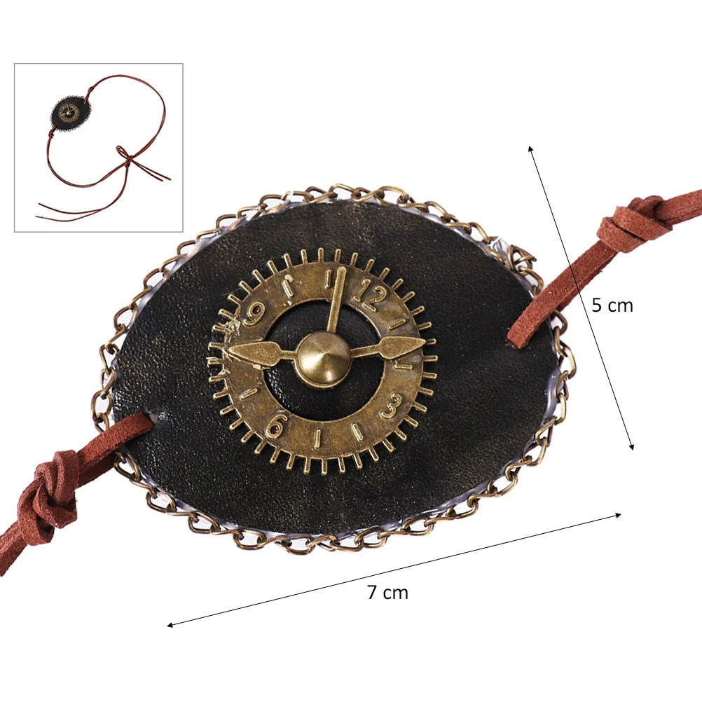 Masquerade Use Retro Designed Clock Shape Design Lace Decoration Use Blindfold single eye mask