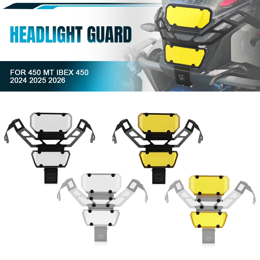 

For CFMOTO 450 MT IBEX 450 2024 2025 2026 450MT Ibex 450 Motorcycle Headlight Grille Guard Cover Protection Lamp Protector Cover
