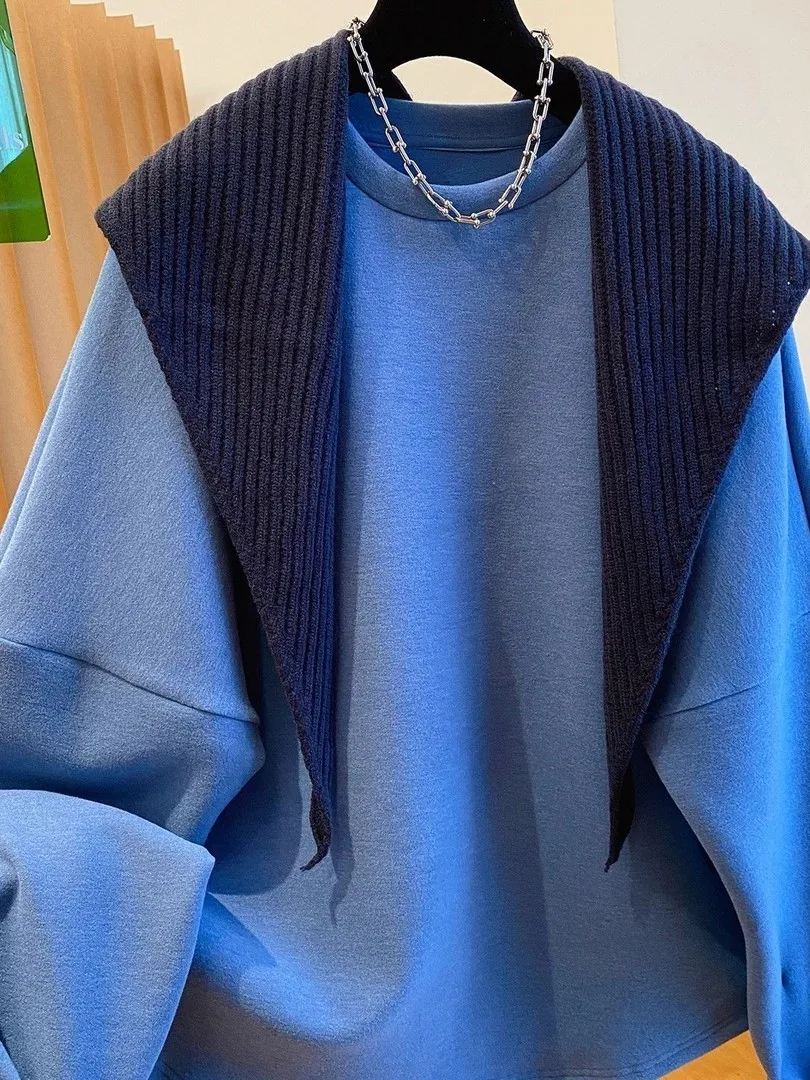 

Корейская толстовка оверсайз с флисовой подкладкой и капюшоном, удлиненная, модная, для молодежи