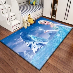 Alfombra de área con estampado de Elsa de Frozen para niños, sala de estar, dormitorio, alfombrilla de cocina, alfombrilla de dormitorio para niños