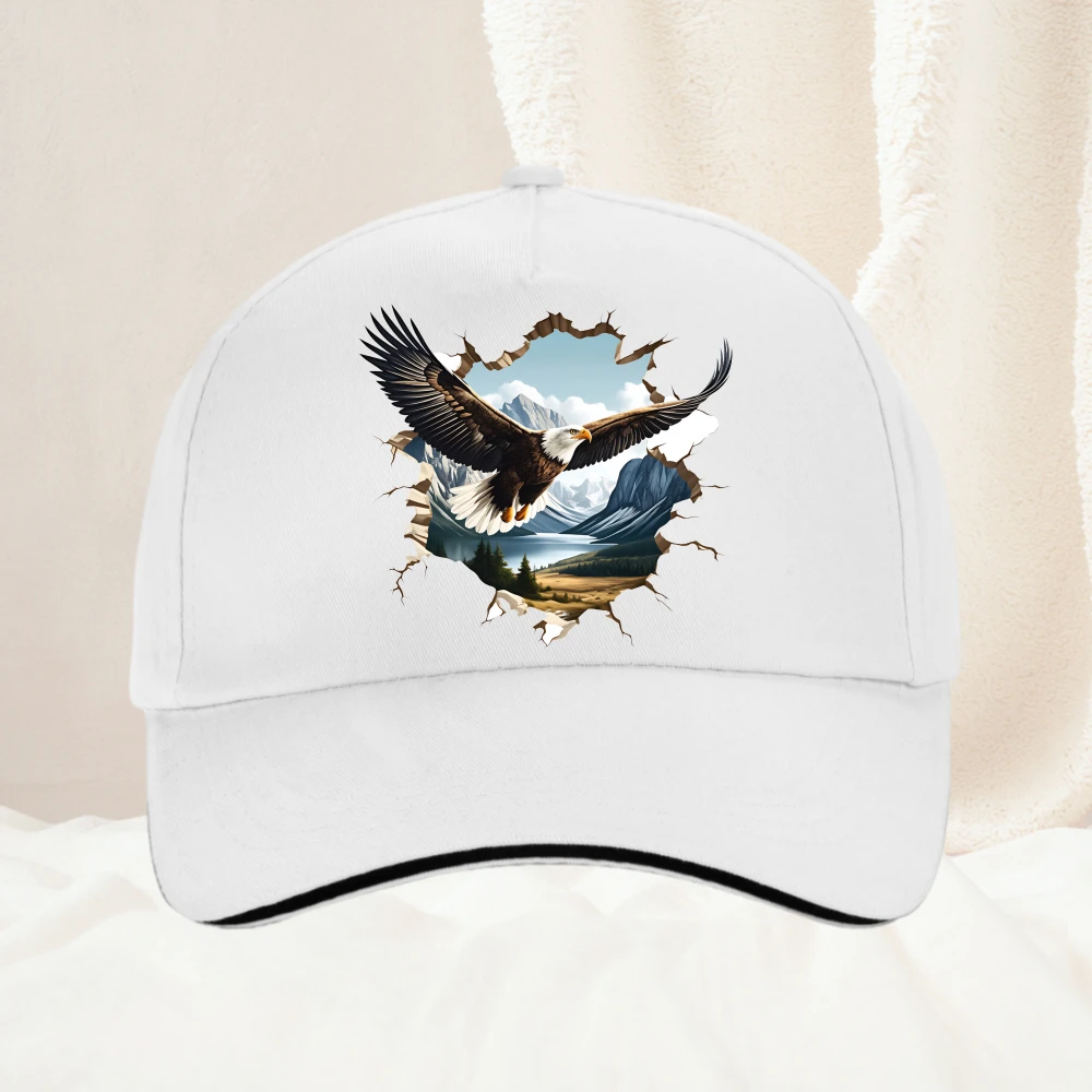 Eagle Soaring in the Sky 3D print Baseball Cap fashion man male eagle hat versatile outdoor sun protection hats