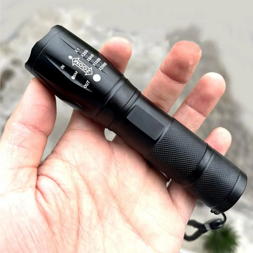 Telescopic Flashlight Waterproof Torchlight Ultra-bright Rechargeable Led Flashlight with High Lumens Compact Size for Emergency