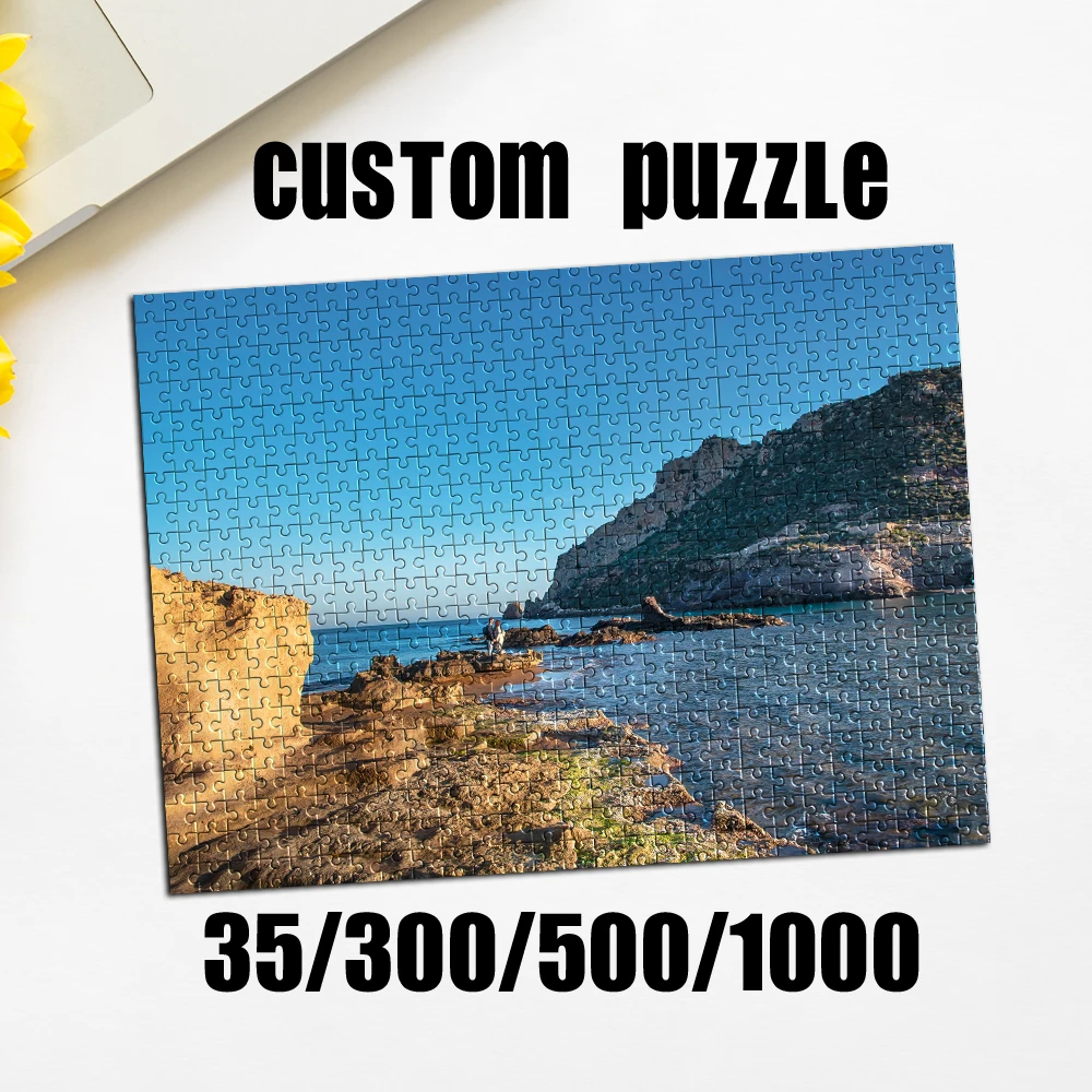 35/300/500/1000pcs Personalized Custom Photo Puzzle scenery photo Wooden/cardboard for Adults DIY Toys Decoration