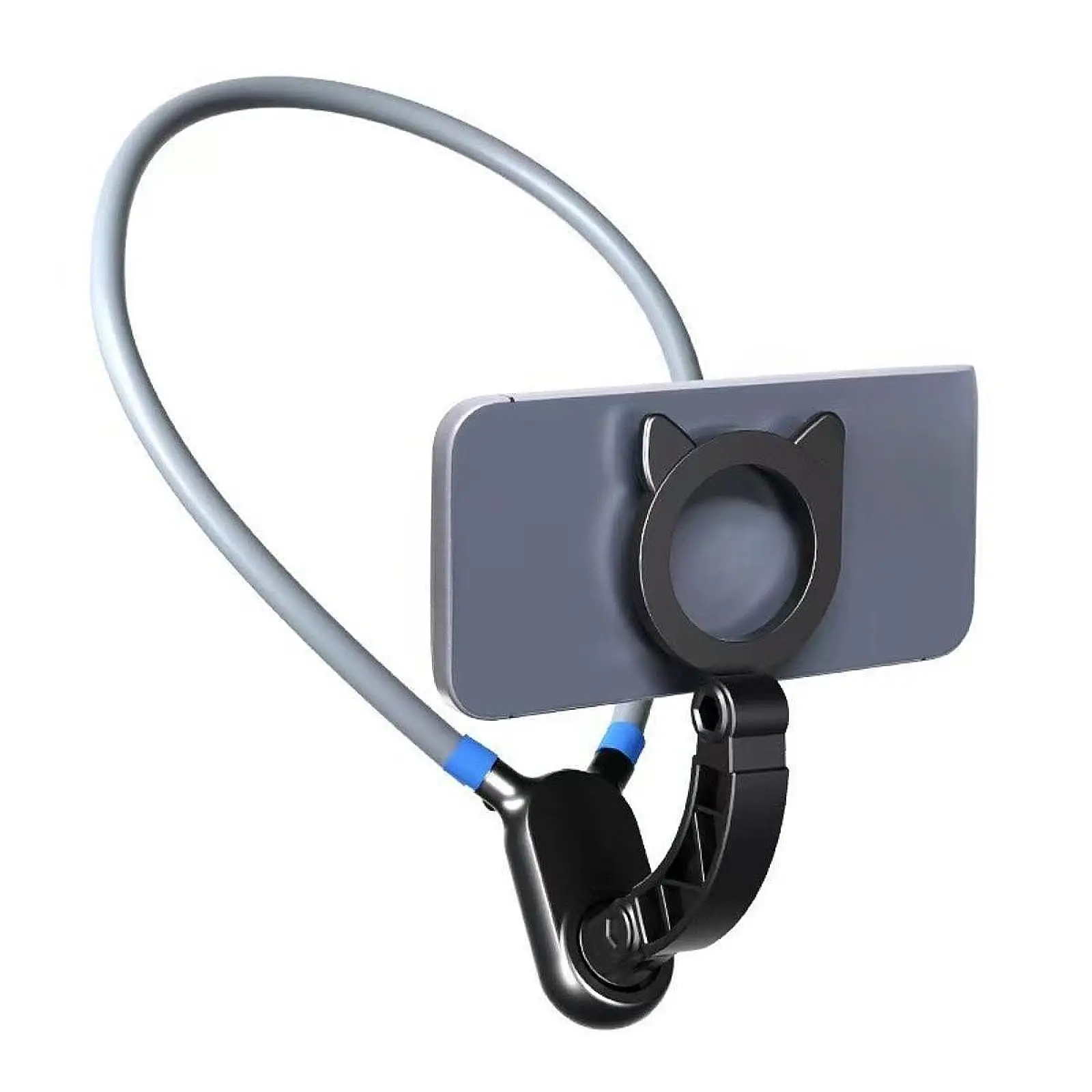 Soporte magnético para el cuello para teléfonos, soporte ligero para teléfono móvil para correr, grabaciones, registros de pesca, viajes en coche, blogía de comida