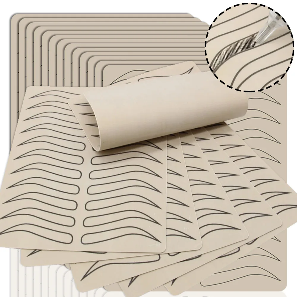 

30/20/15/10/5/3/1PCS Eyebrow Tattoo Practice Skin Microblading Fake Training Skin for Tattoo Beginners Permanent Makeup Supply