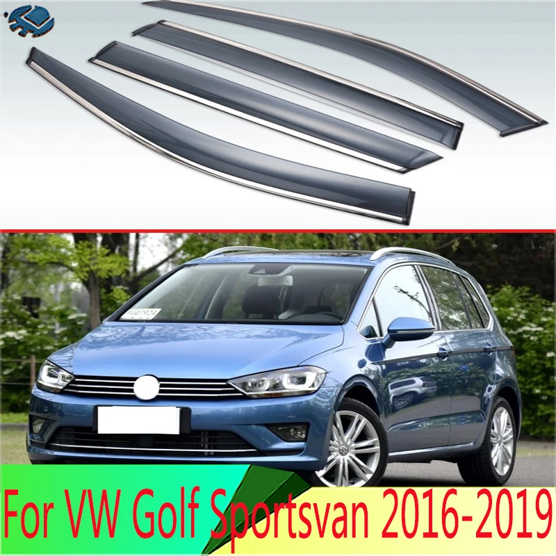 

Для VW Golf Sportsvan 2016 2017 2018 2019 пластиковый внешний козырек вентиляционные шторы оконный солнцезащитный дефлектор от дождя 4 шт.