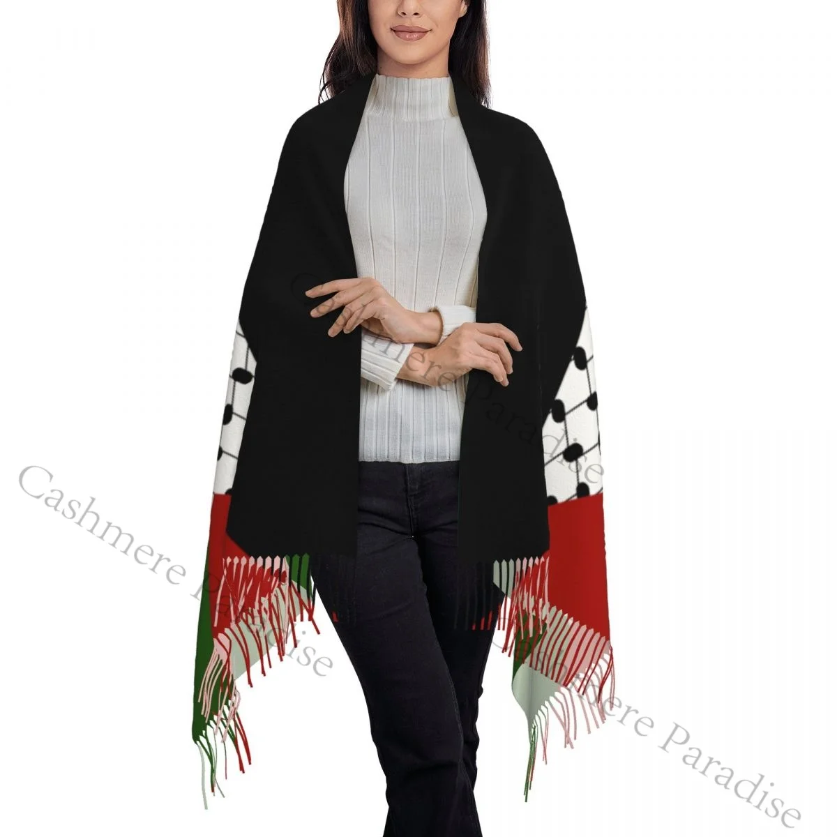 Palestine Flag Warm Shawls Wrpas Men Women Custom Large Scarves Winter Luxury Brand
