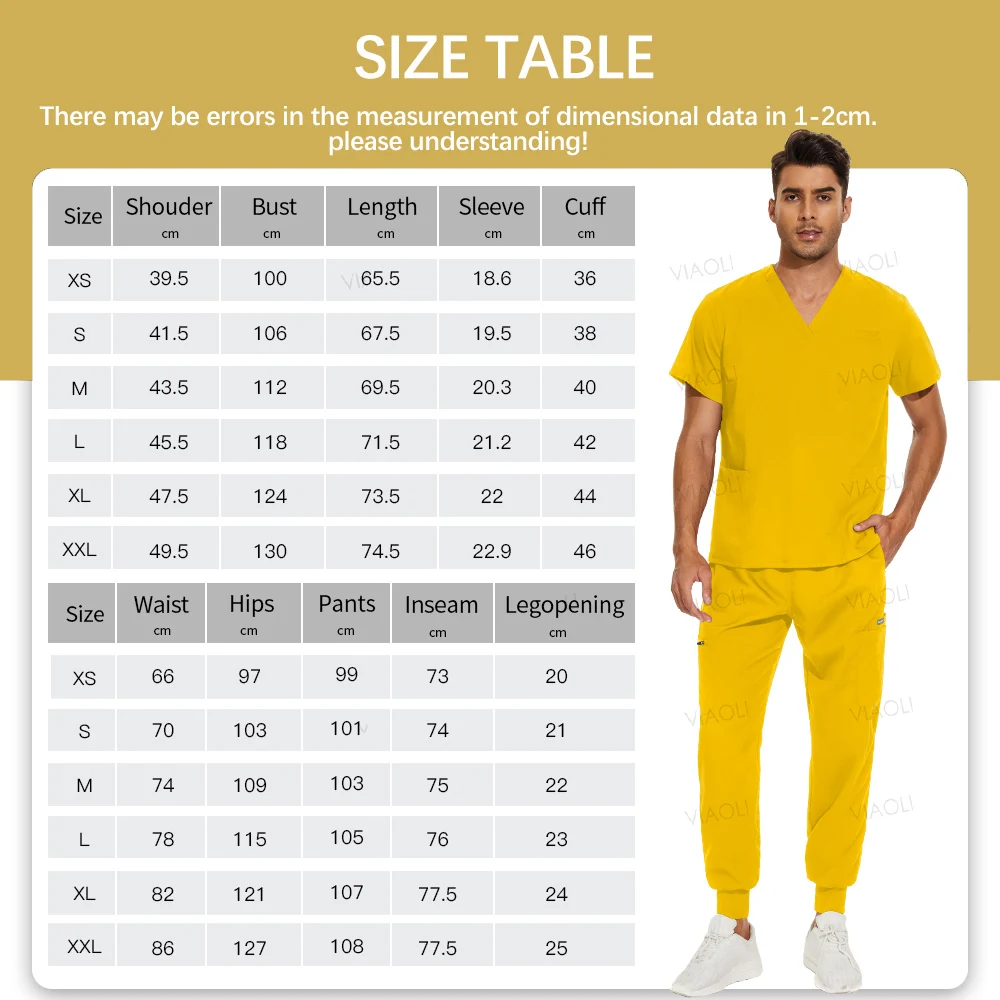 Multicolor Unisex Workwear, Uniforme de Enfermeira, Medical Scrub Set, Fit para Farmácia, Hospital, Cirurgia Dentária, Hospital, XS-XXL