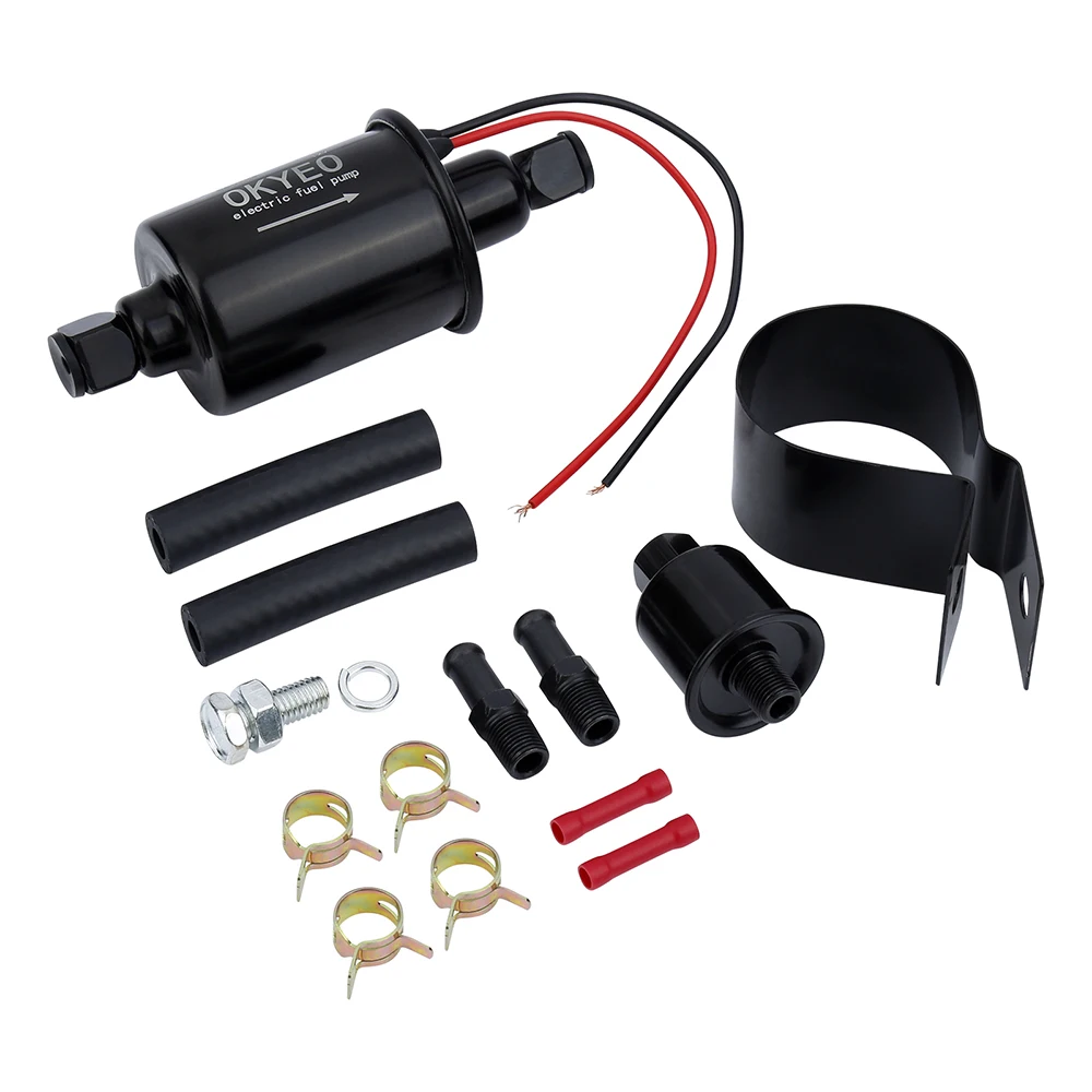 OKYEO Basse Pression Électrique Pompe À Carburant 12V Gaz Diesel Pompe En Ligne 5-9PSI HEP-02A E8012S