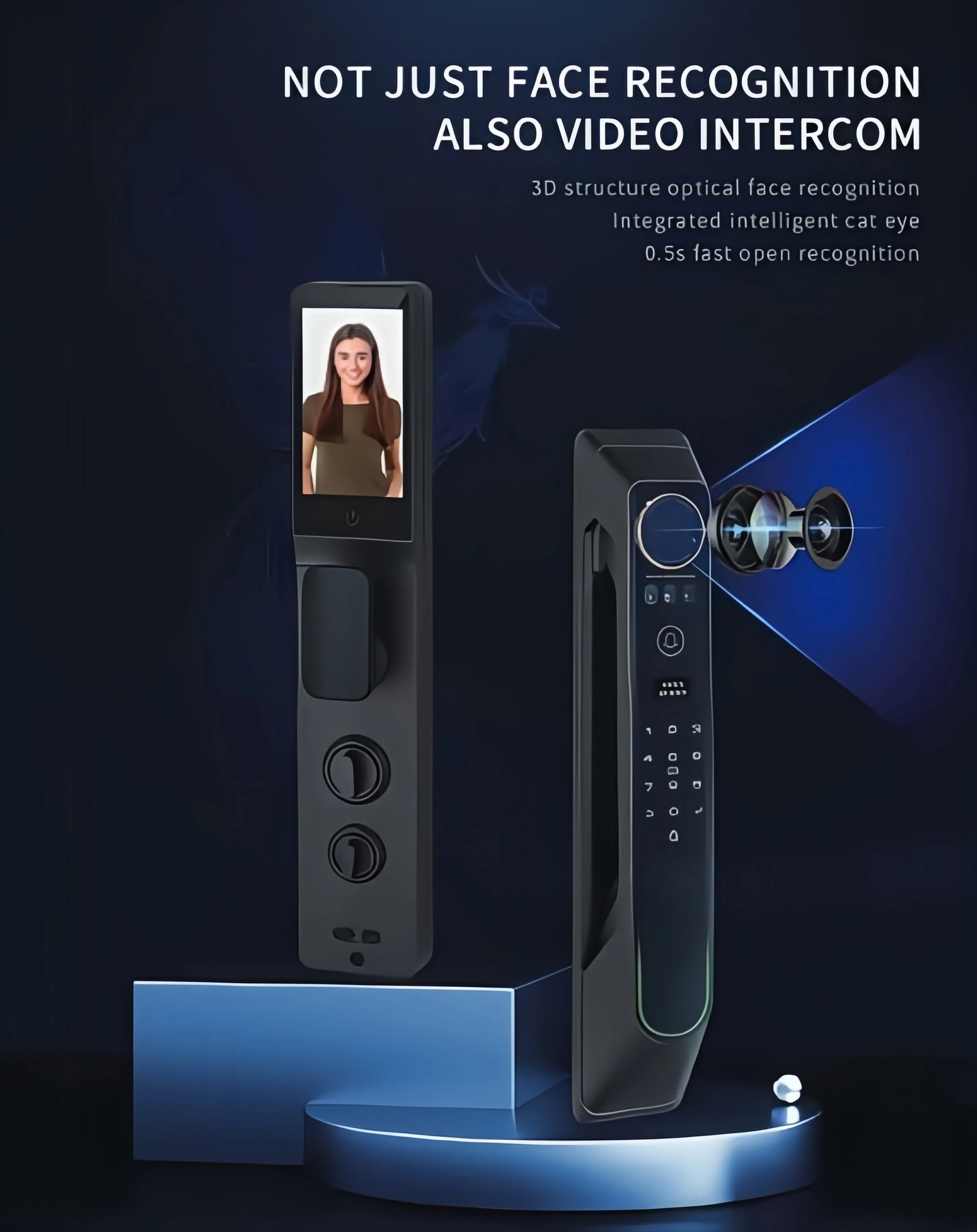 APP Remote Control Face Recognition Fingerprint Recognition Combination Smart Door Lock Remote Night Vision Made in China