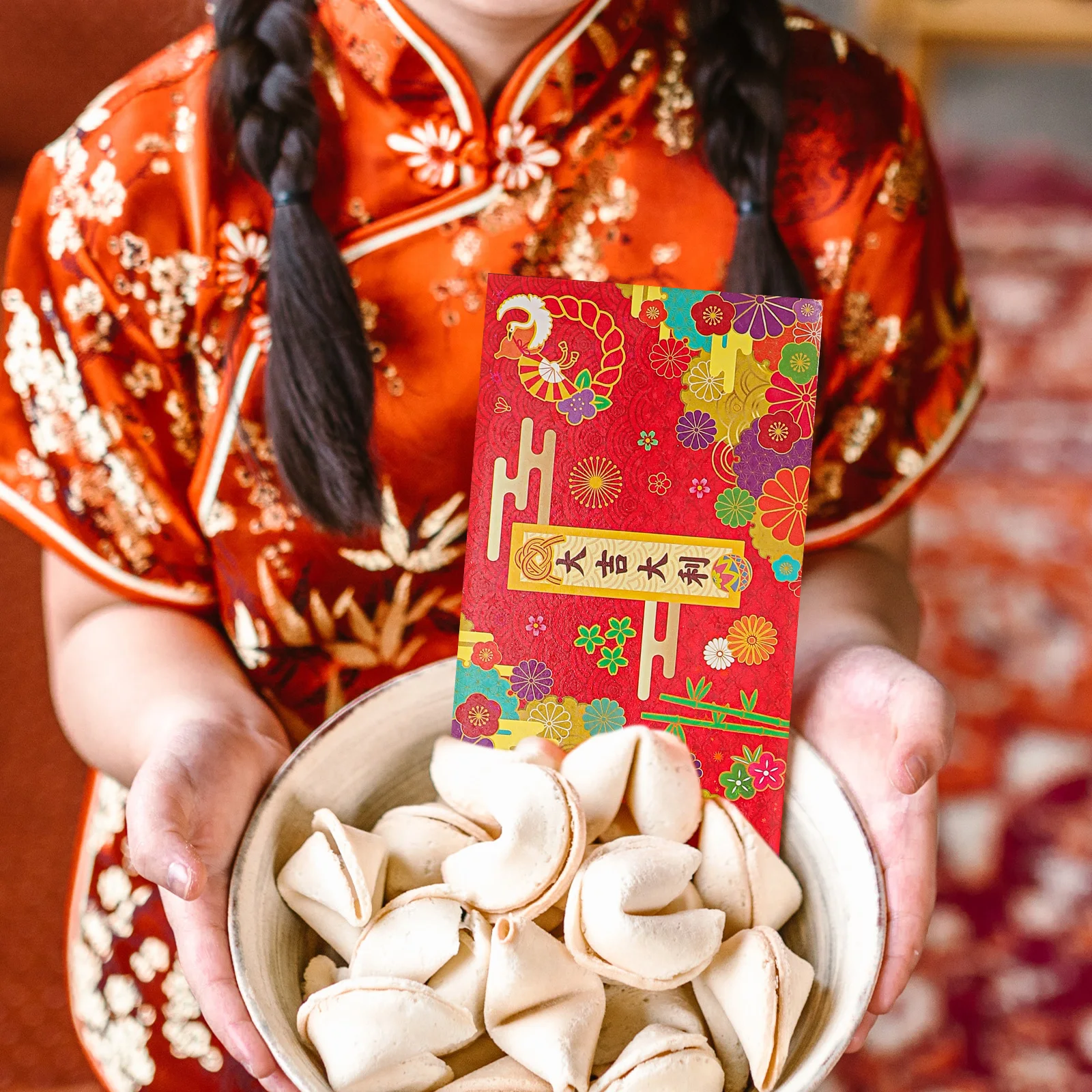 

12 Pcs Horizontal Red Envelope Bag Healthy New Year Envelopes Luck Money Packets Chinese Pocket Spring Festival Paper