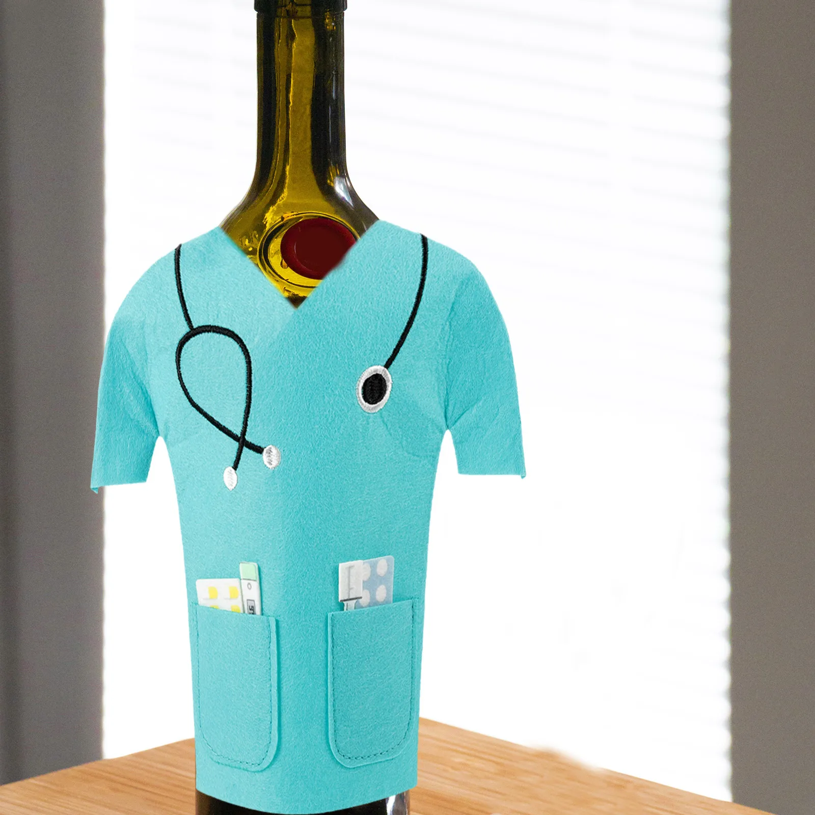 

2pcs Bags Unique Bottle Storage Beer Pouch Carrier Stylish Tote Gift Bag Decorative Non Woven Fabric Covers