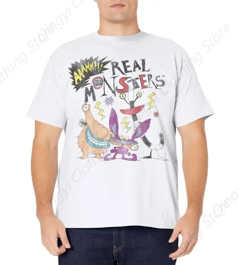 Aaahh!!! Real Monsters Friends Spooky Scary Retro Group Shot T-Shirt