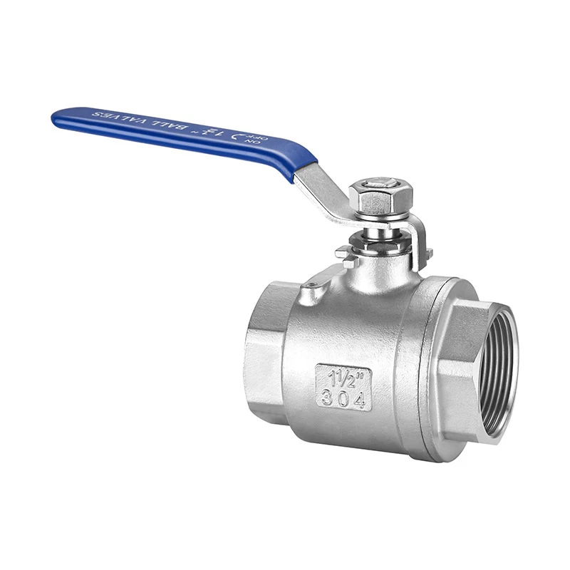 1PCS 304 Stainless Steel DN8 10 15 20 25 32 40 50 NPT PT G Thread 2P Two-Piece Female Ball Valve Switch For Water Oil