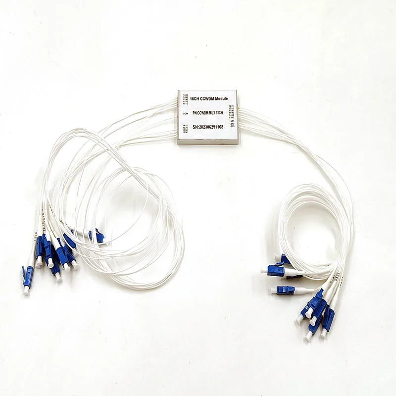 18 channel mini CWDM device with super compact package designed for cost-effective multi-wavelength CWDM network applications.