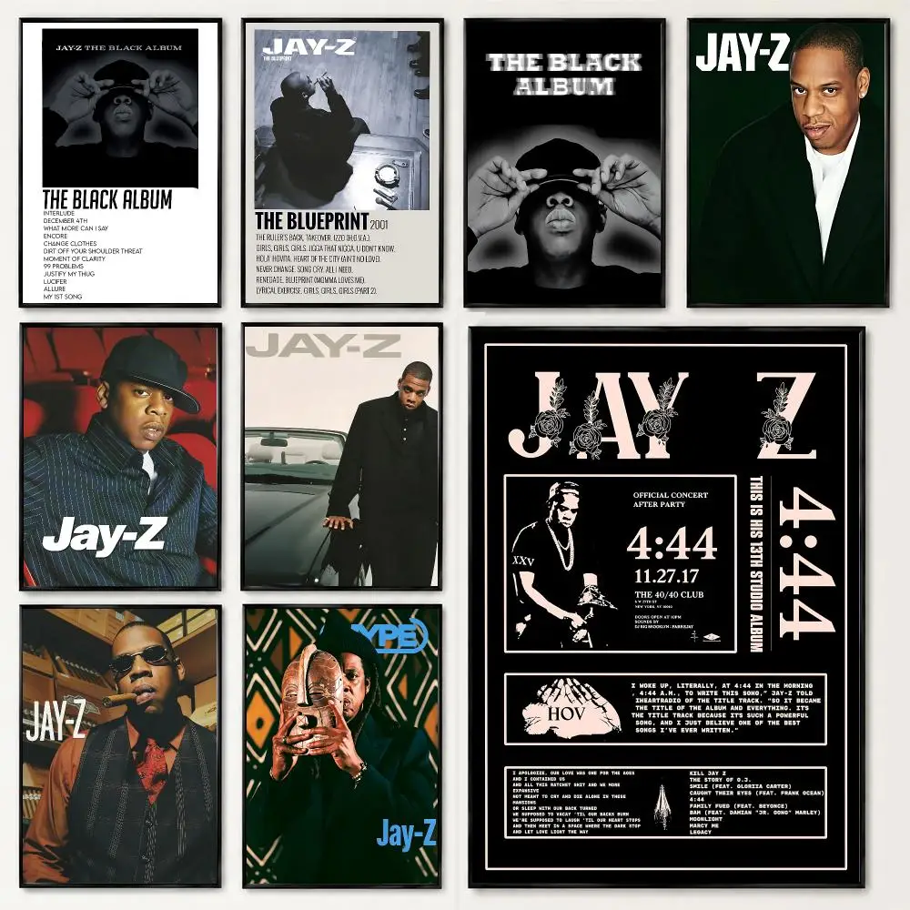 music Jay Z Poster Poster HD Printing Soothing and Cream Style Home Decor for the Living Room Cafes Gift