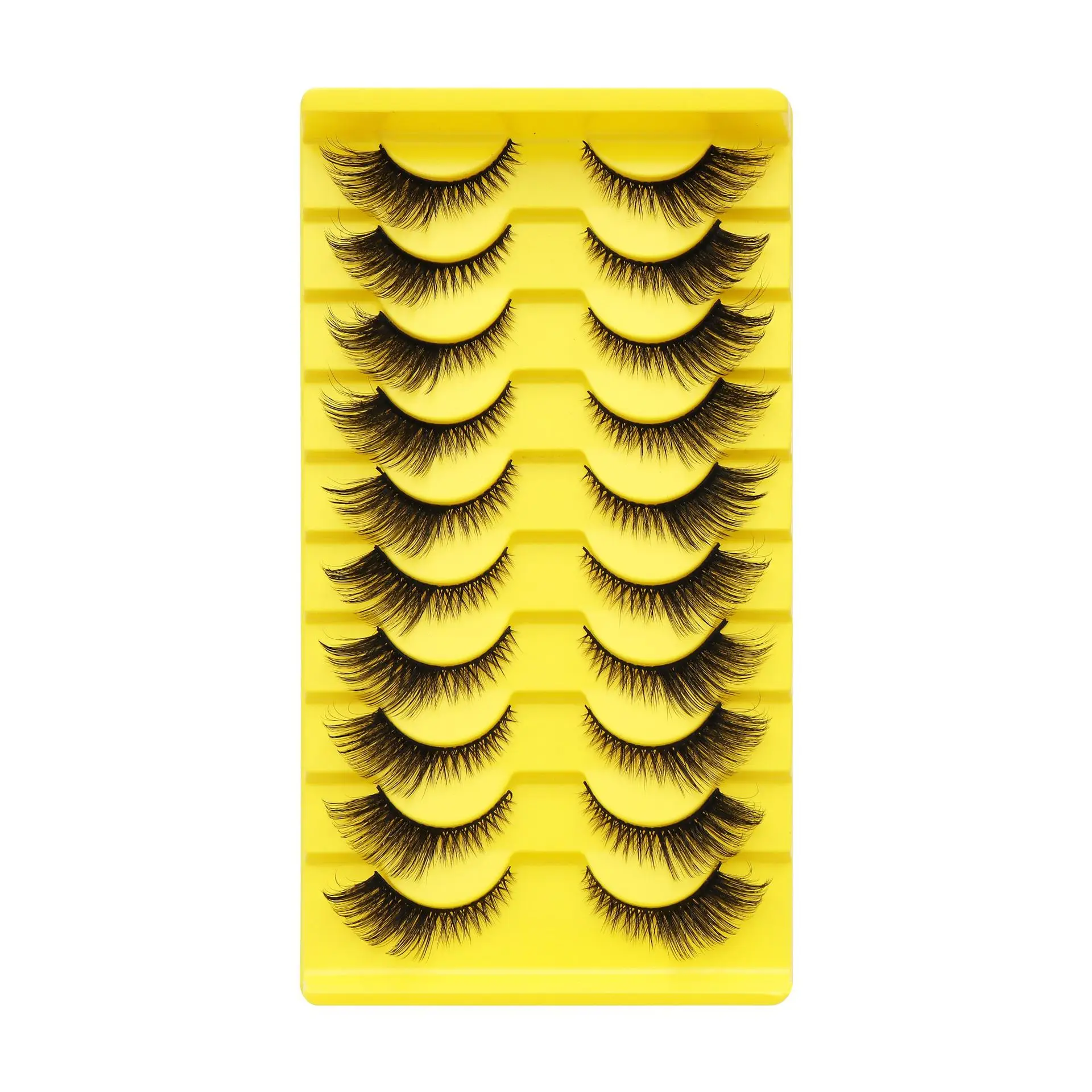 DINGSEN False Eyelashes - Dense Cat Eye Slant Eyelashes, European Style, 10 Pairs