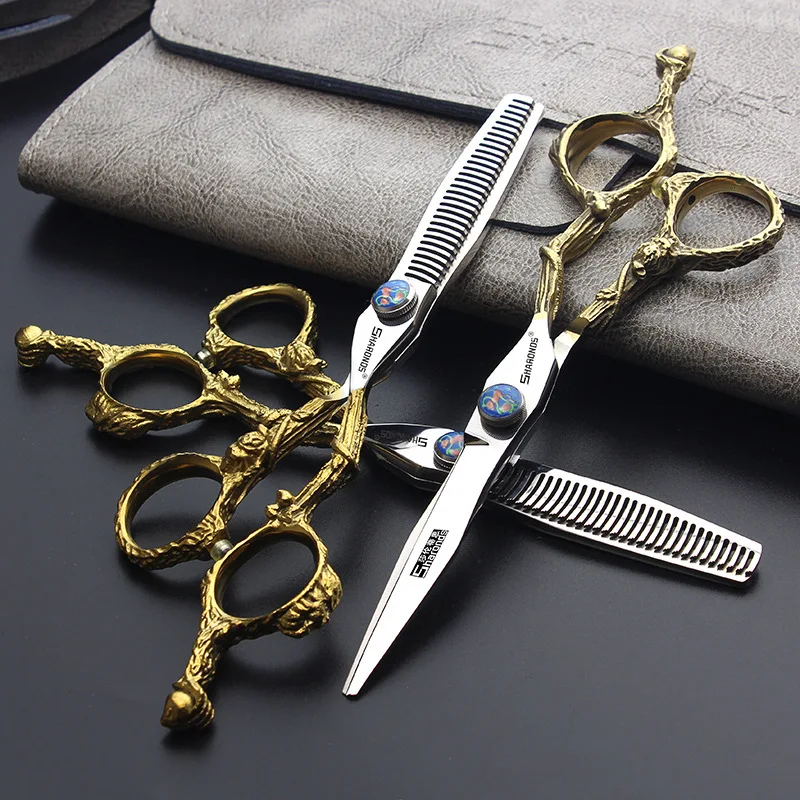 Professional Hairdresser Hair Clippers, Personalized 6-inch Hairstylist Scissors, Flat Scissors, Dental Scissors Set