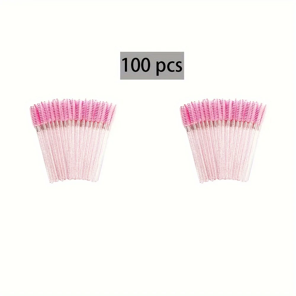 100/300 Stück Einweg-Wimpernbürsten – Wimpernverlängerungen mit Kristallgriff und Augenbrauen-Laminierungswerkzeuge, Wimperntuschen-Applikatoren in Salonqualität