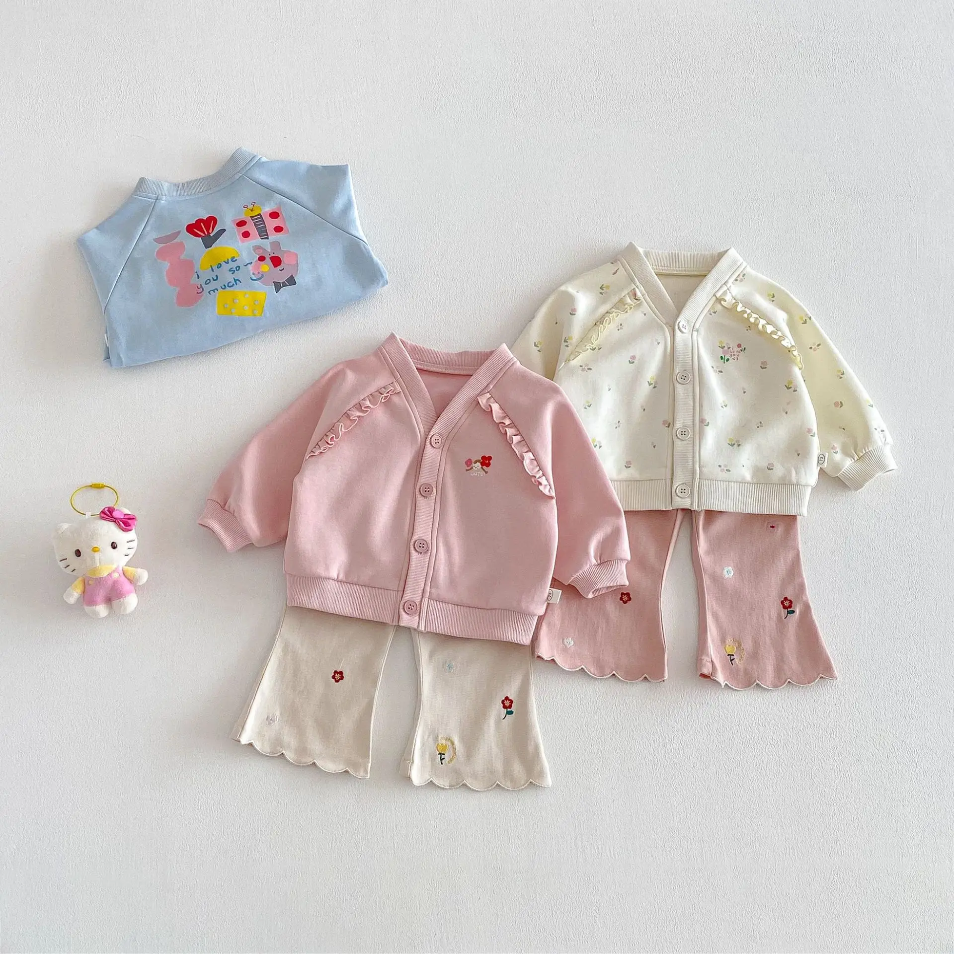 Girls' Sweet Lace Coat 2026 New Spring Baby Style Floral Baseball Jacket Children's Design Sensation Spring Dress