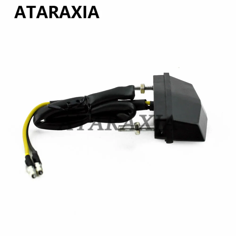 Universal Motorcycle White LED License Plate Light 12V Rear Tail Number Light Bike Lamp for Honda Kawasaki Yamaha Suzuki E-mark